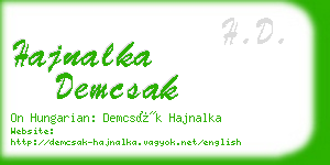 hajnalka demcsak business card